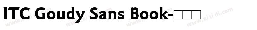 ITC Goudy Sans Book字体转换